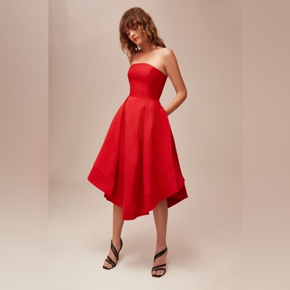 NWT C/MEO Collective Making Waves Dress in Red Size Small - Picture 5 of 16